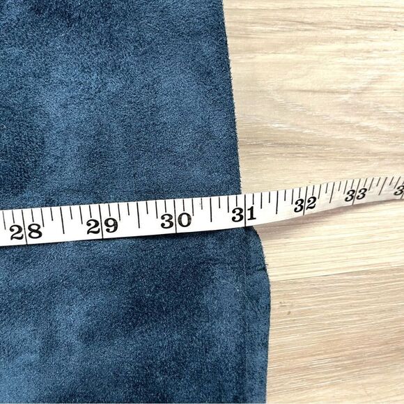 Ivy Jane Jacket Women’s Medium Blue Faux Suede Open Front - Picture 8 of 8